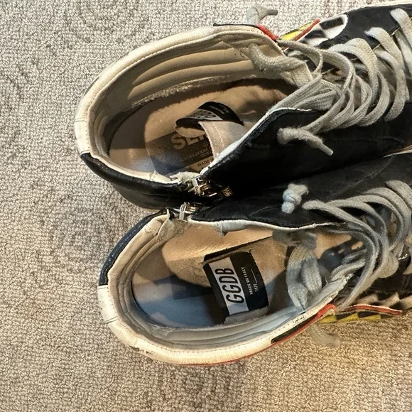 Golden Goose GGDB Slide Leather High-Top Sneakers 43 - Picture 7 of 9